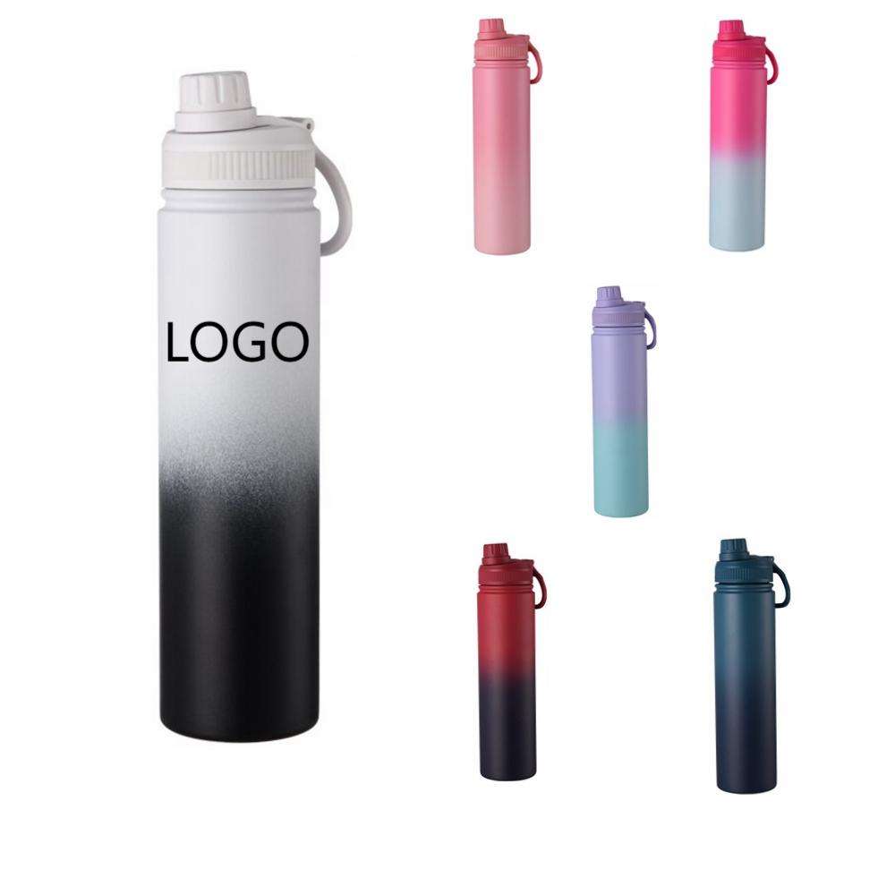 CUPPARK Gym 24oz Drink Thermoses Vacuum Insulated Stainless Steel Water Bottle With Straw