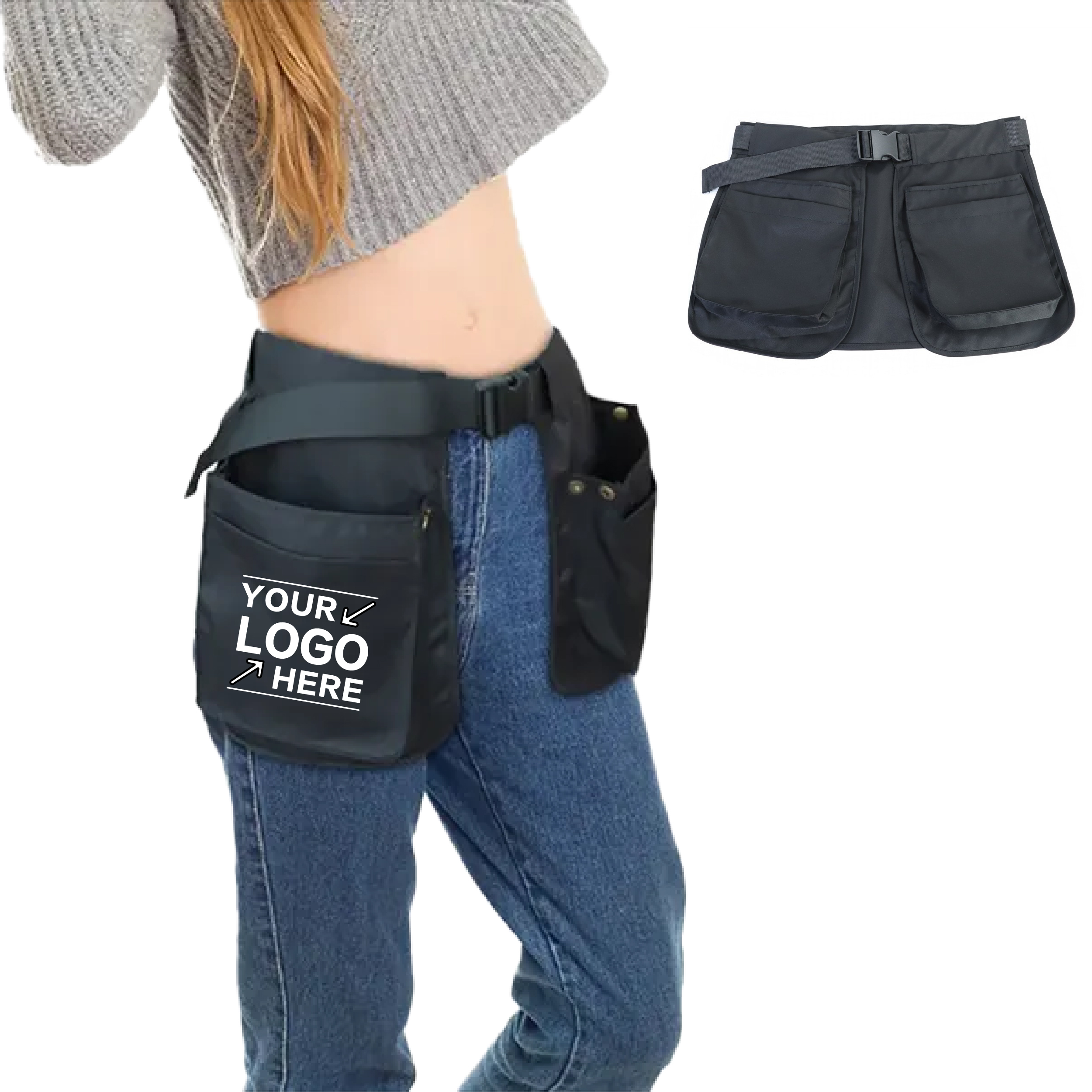 Adjustable Utility Waist Bag with Multi-Pockets