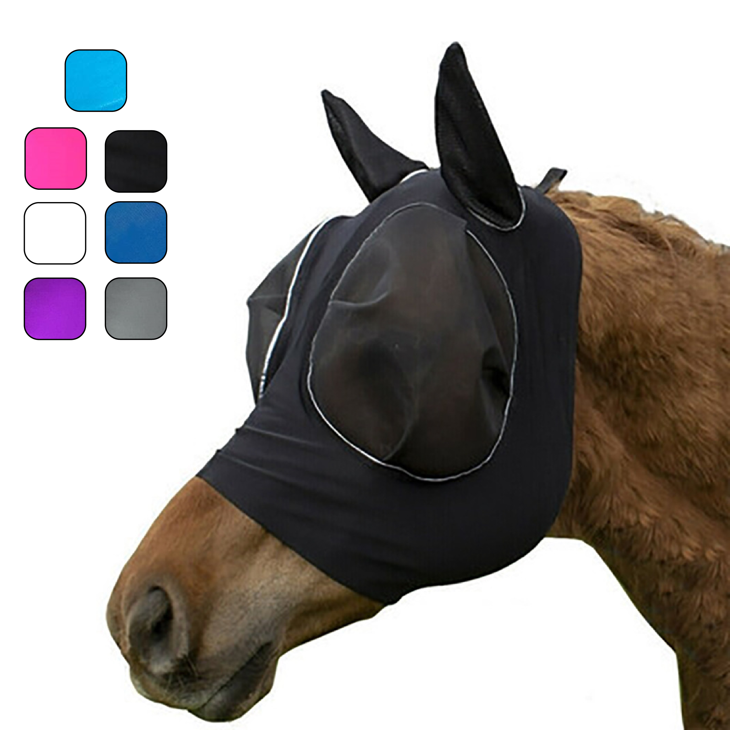 Durable Horse Fly Mask with Ears for Insect Protection