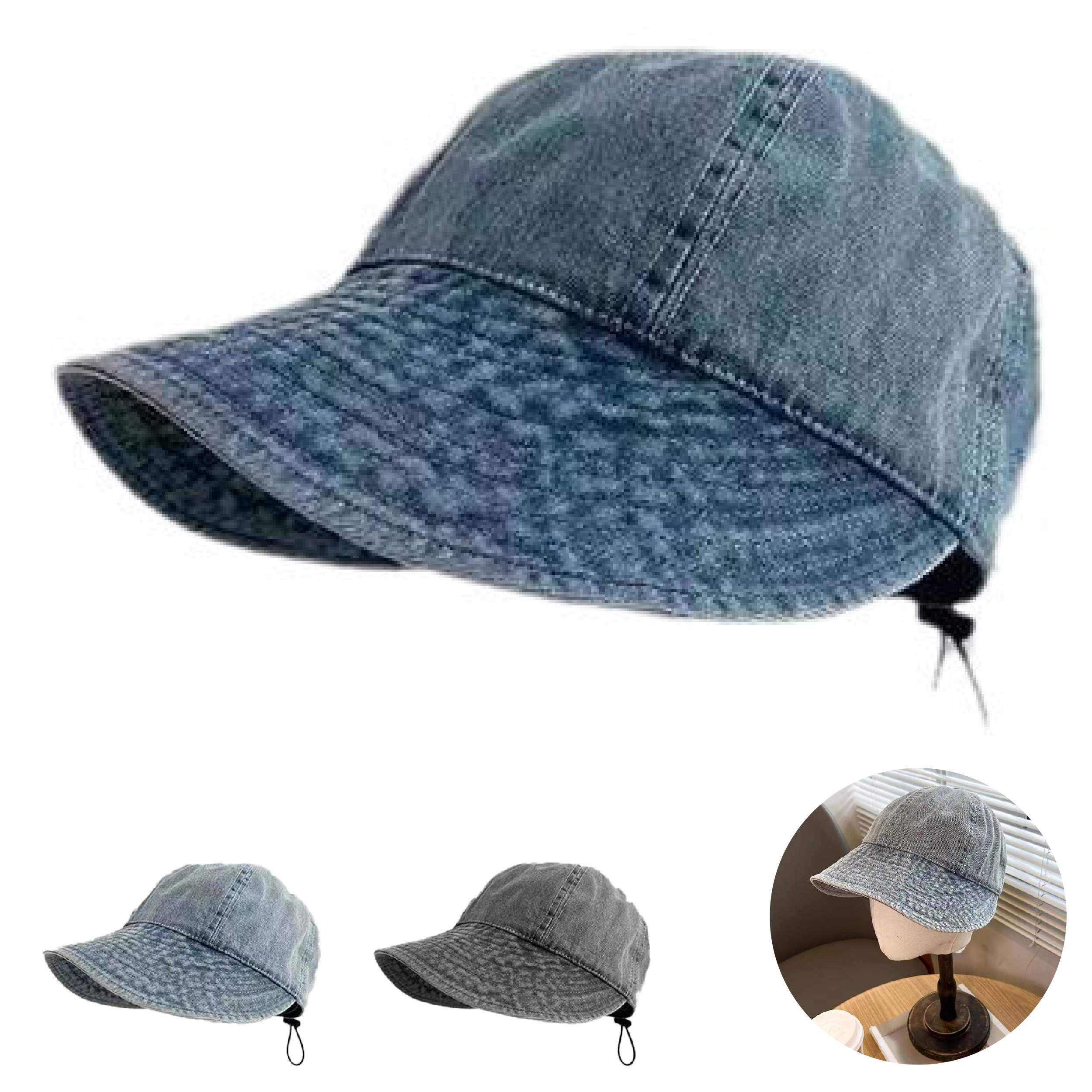 Adjustable Denim Sun Hat for Casual Outdoor Protection