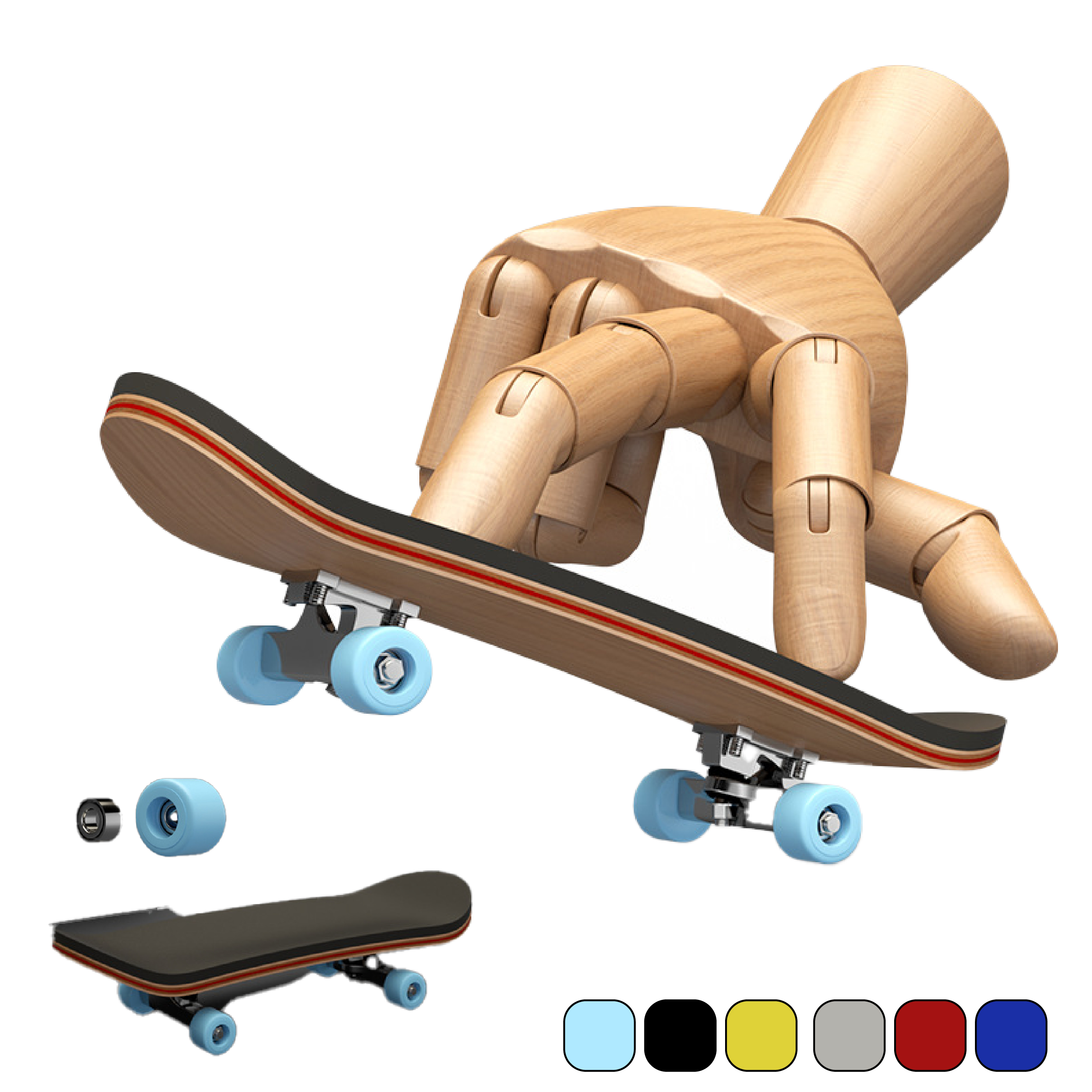 Wooden Mini Finger Skateboard Stress Relief Toy