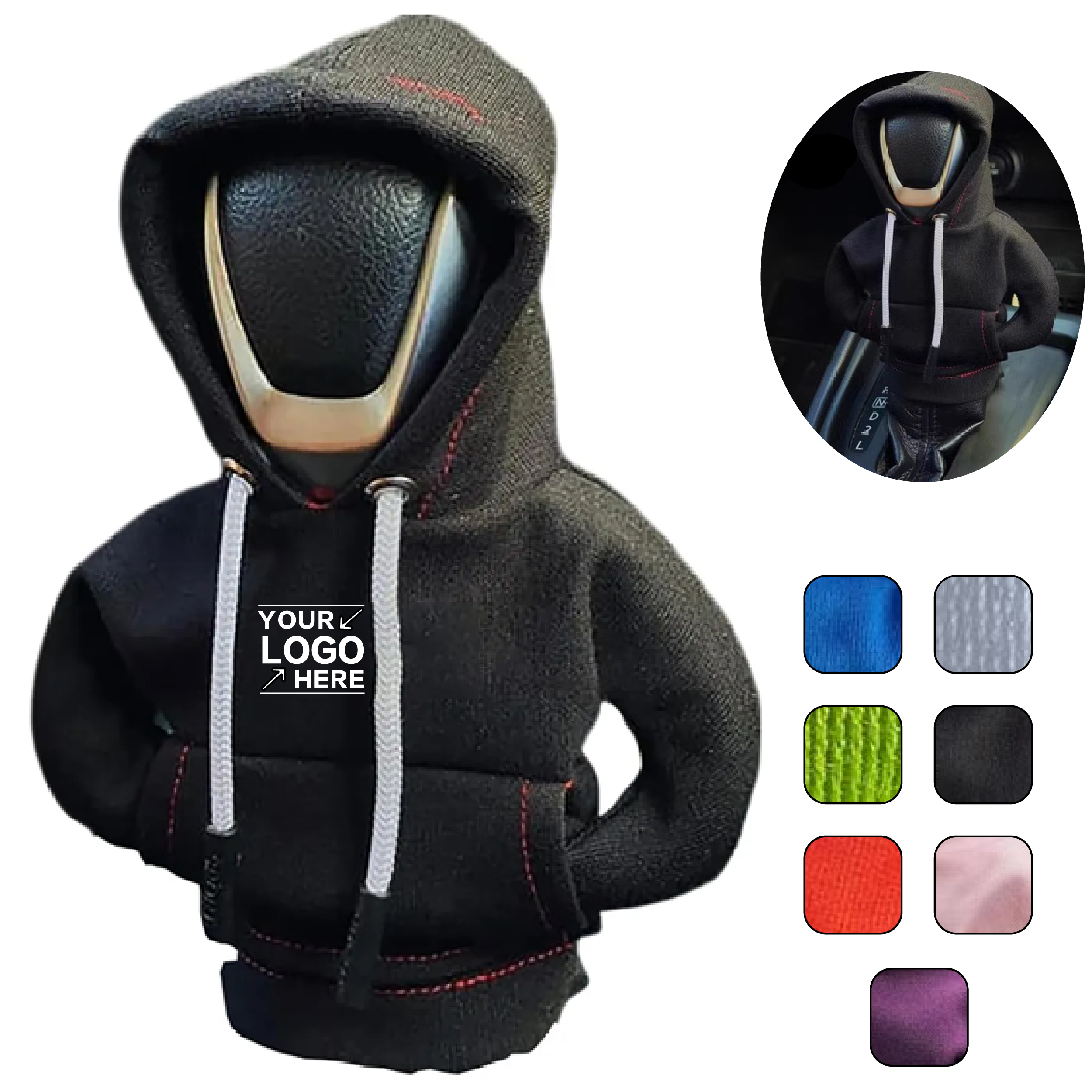 Hoodie Style Manual Gear Shift Cover for Car Decoration