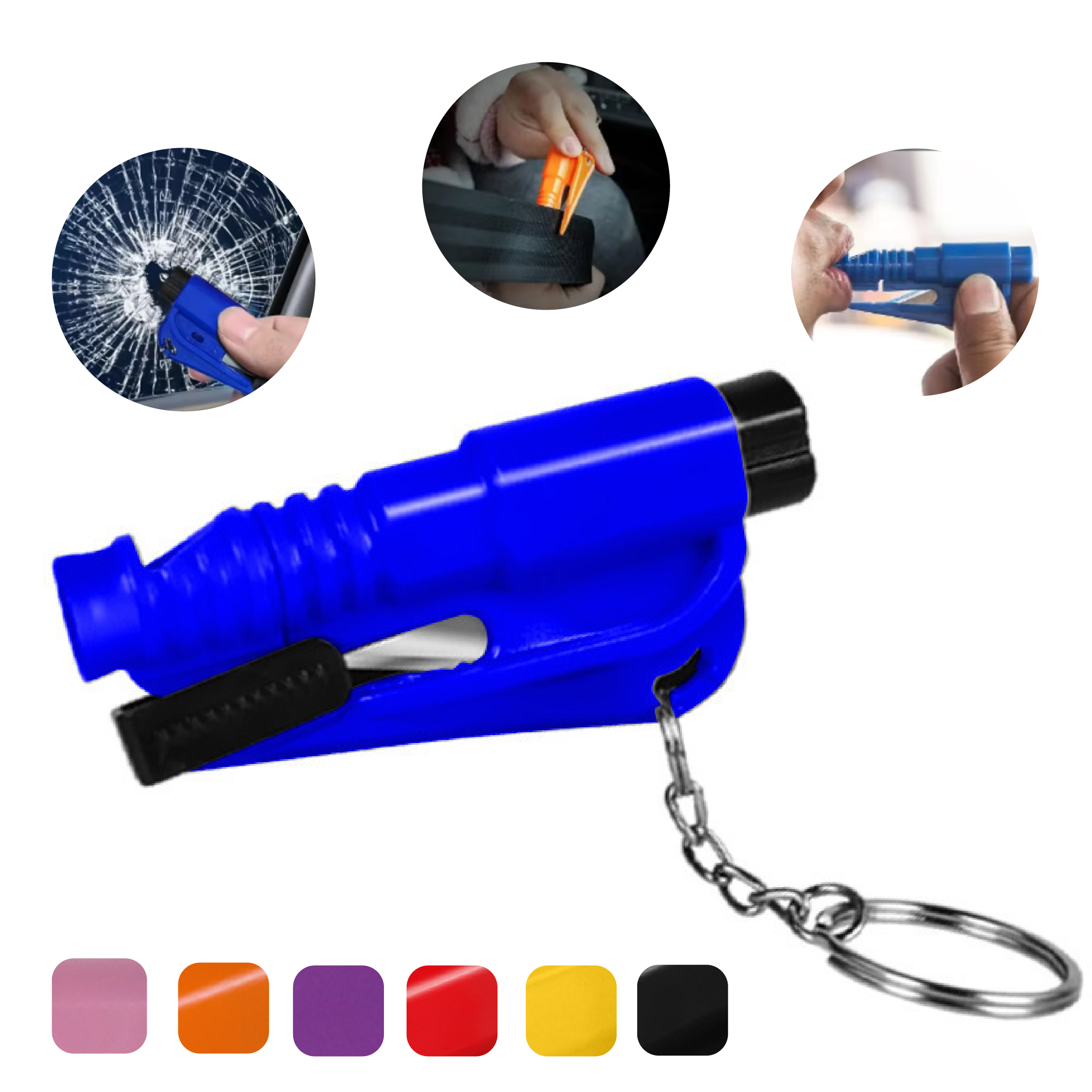 Emergency Keychain Car Window Breaker and Seatbelt Cutter 