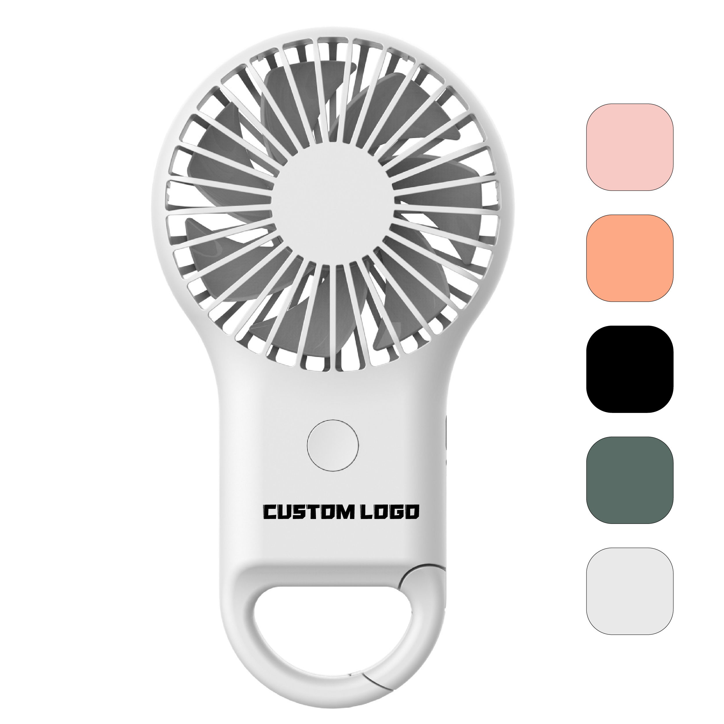 Portable Mini Rechargeable Handheld Fan with Hook