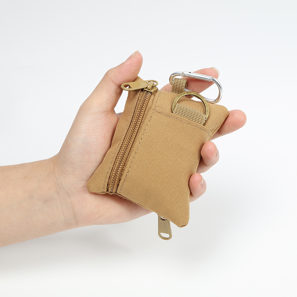 Mini Tactical Zipper Pouch with Carabiner