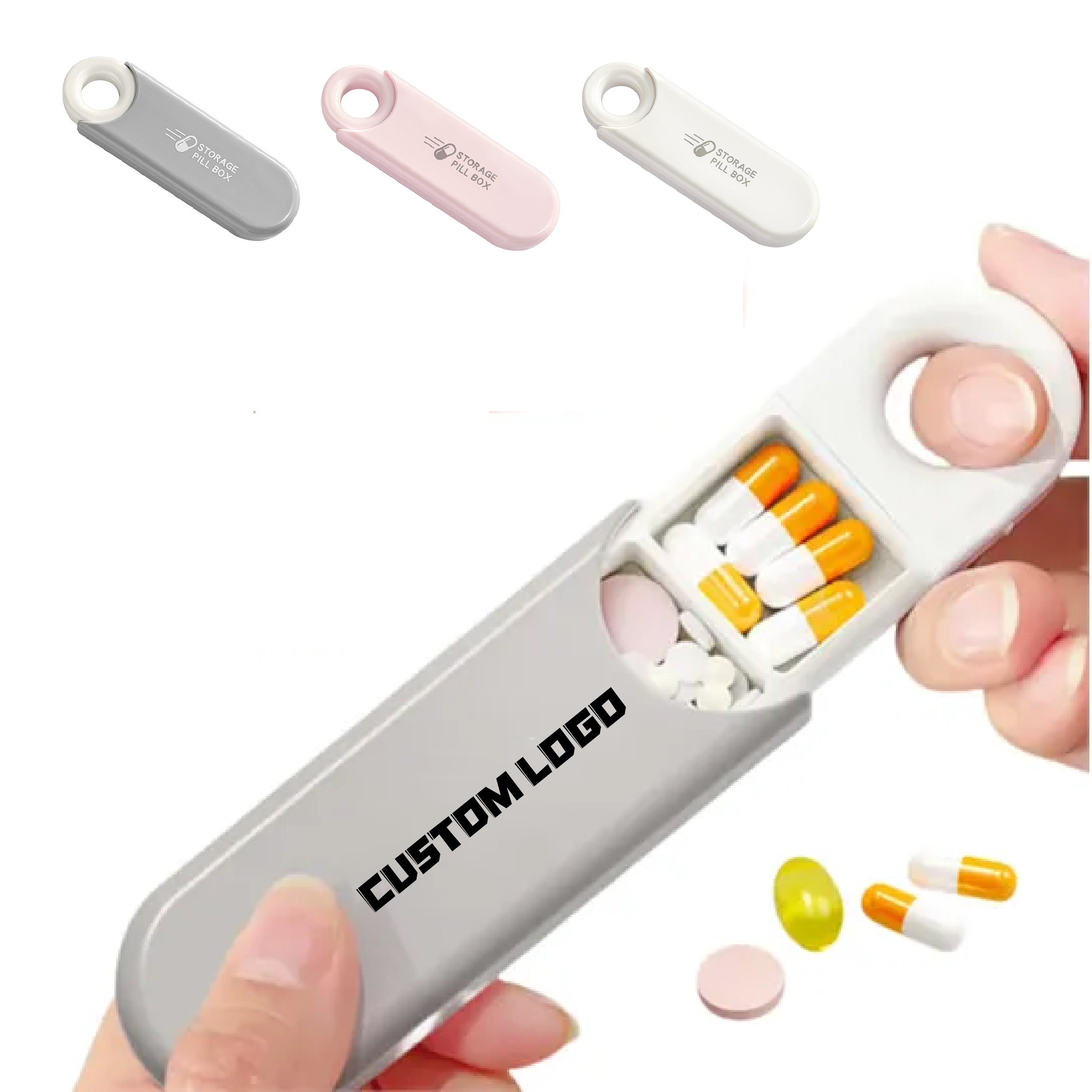 Pull Ring Portable Pill Storage Box