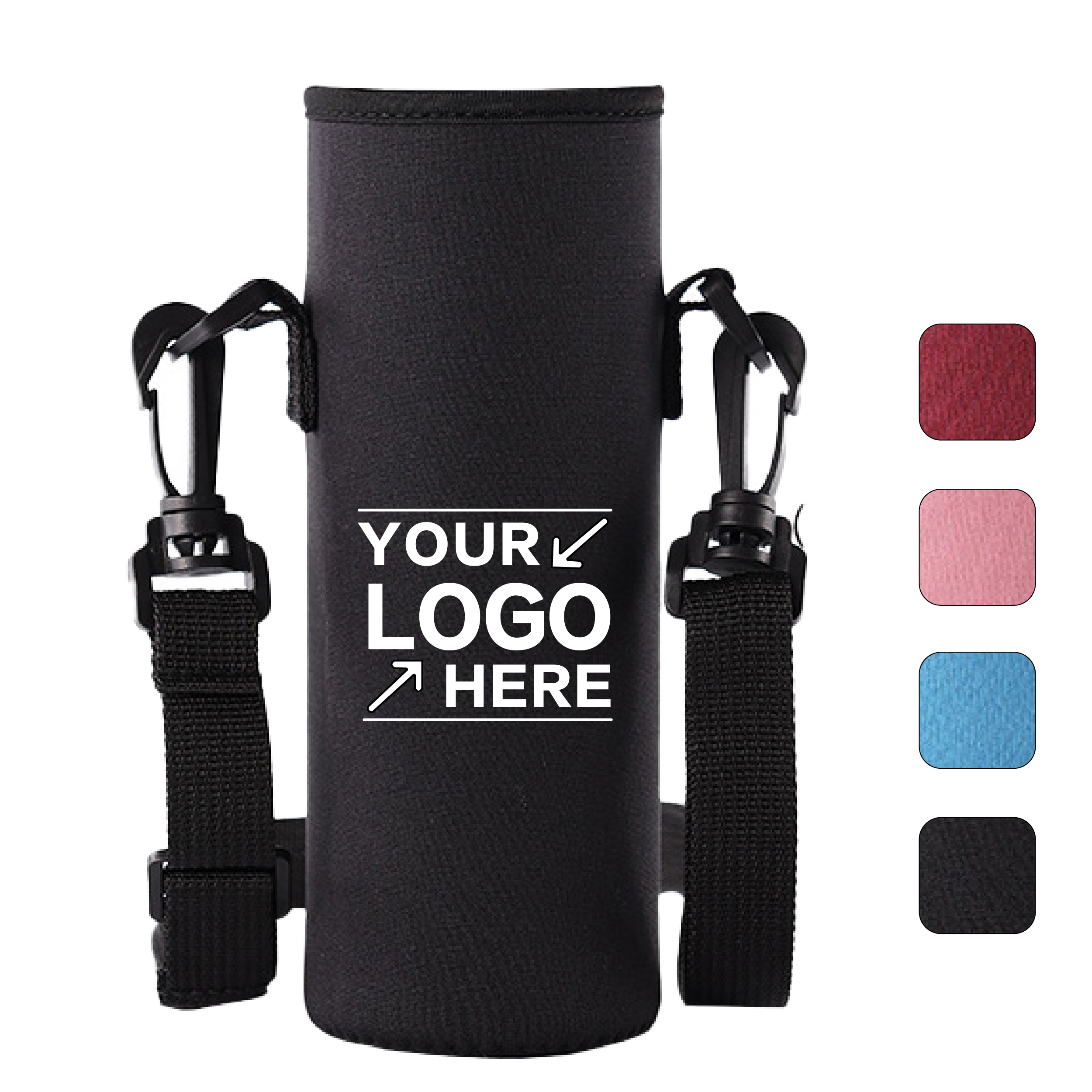 Portable Insulated Bottle Sleeve with Adjustable Strap 