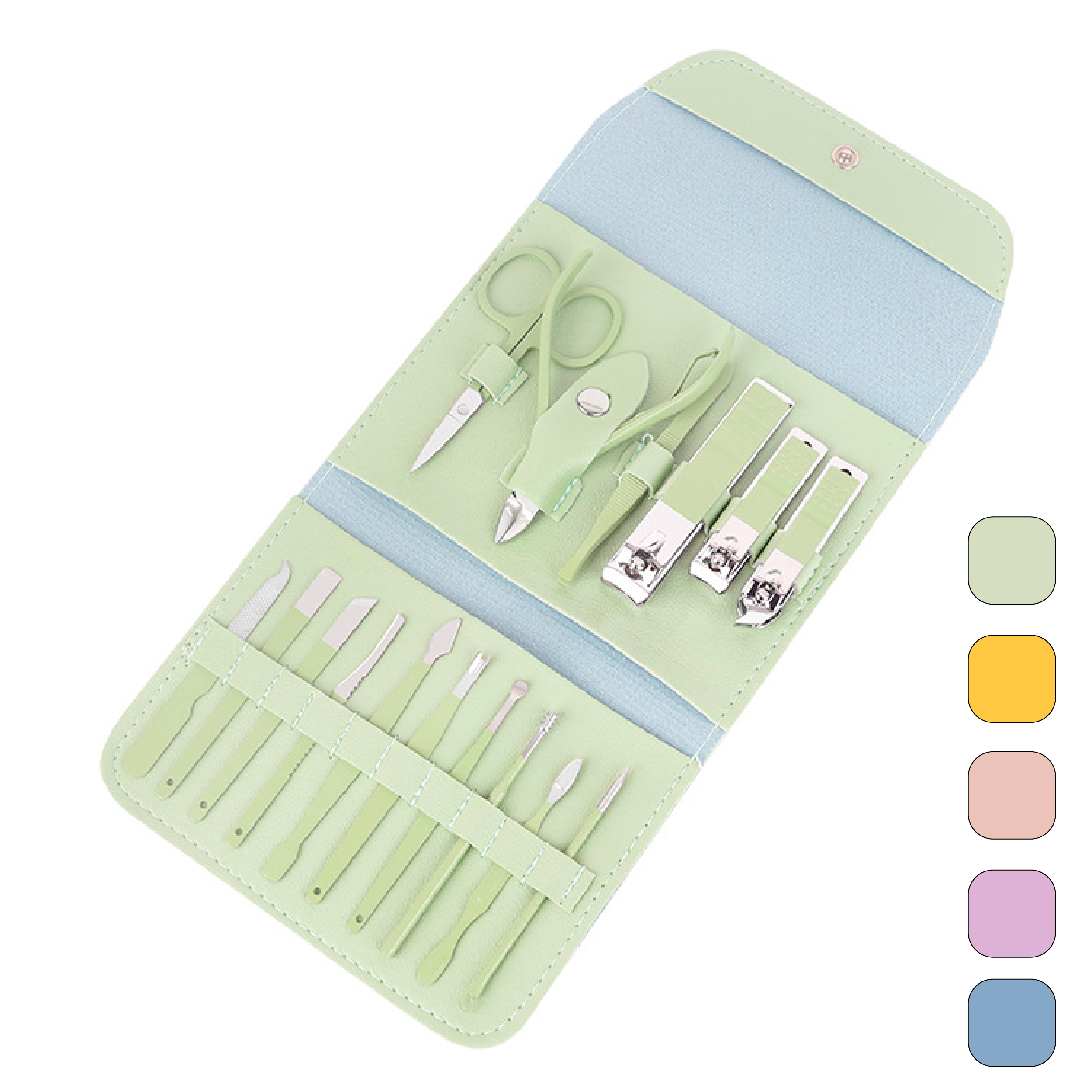 16pcs Nail Clipper Set - Manicure and Pedicure Grooming Kit