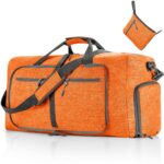 Large Waterproof Travel Duffel Bag with Shoe Compartment