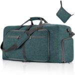 Large Waterproof Travel Duffel Bag with Shoe Compartment