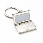 Fun Mini Metal Laptop-Shaped Keychain Unique Tech Accessory