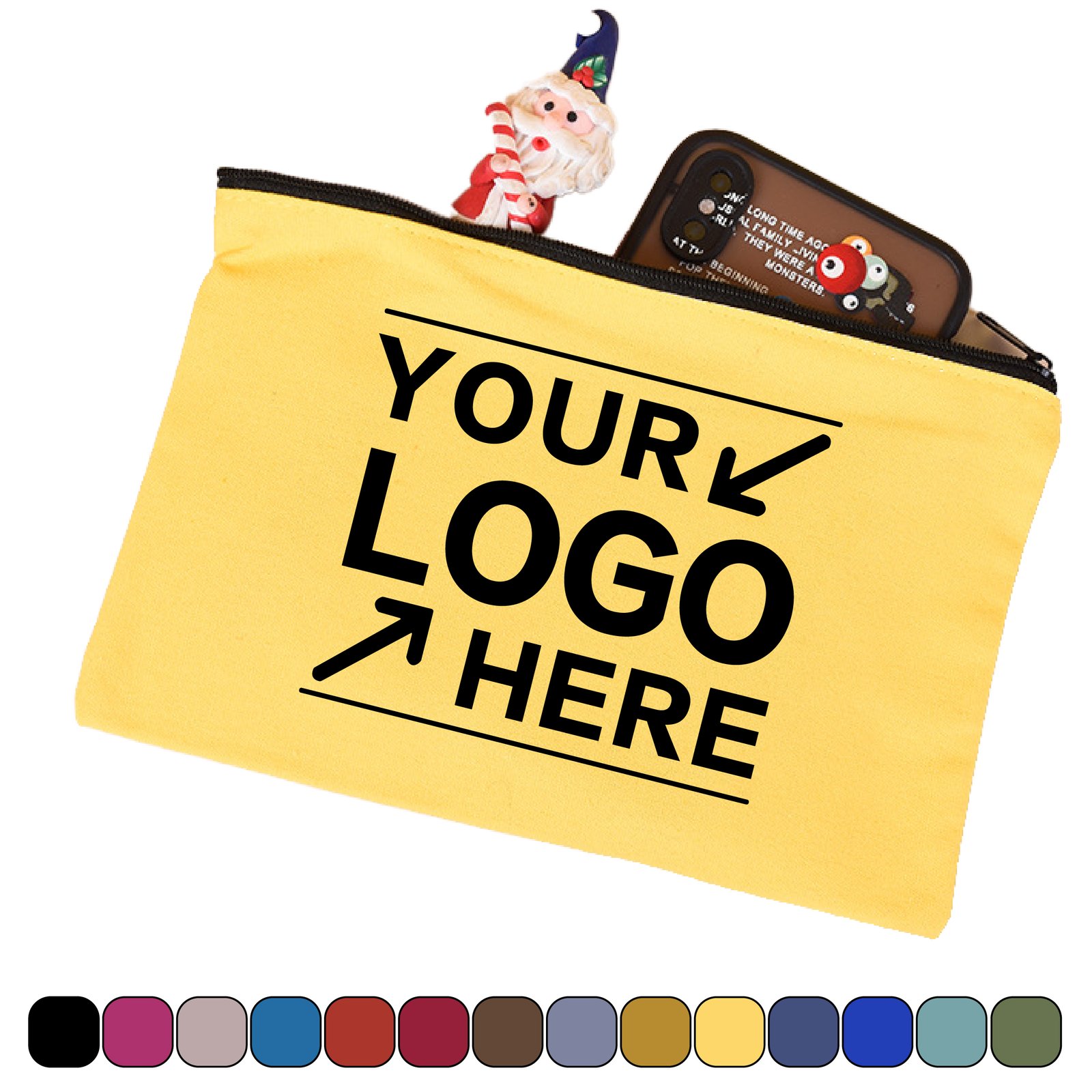 Canvas Storage Pen Pouch – Multipurpose Zipper Organization