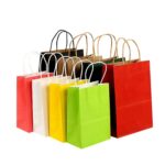 Custom Kraft Paper Shopping Gift Bags with Handle
