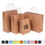 Custom Kraft Paper Shopping Gift Bags with Handle