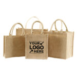 Custom Eco Jute Shopping Tote Natural Reusable Market Bags