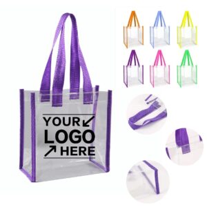 Clear Stadium Security Approved PVC Tote Handle Shopping Bag