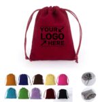 Custom Velvet Drawstring Gift Bag with Logo Printing
