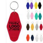 Retro Motel Style Keychain With Custom Business Logo Design