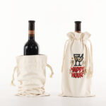 Canvas Wine Tote Bag – Single Bottle Carrier Gift