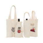 Canvas Wine Tote Bag – Single Bottle Carrier Gift
