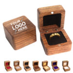 Elegant Wooden Ring Box for Engagement & Wedding Proposal