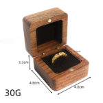 Elegant Wooden Ring Box for Engagement & Wedding Proposal
