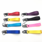 Heavy Duty Nylon Key Ring Strap Colorful Carabiner Clip