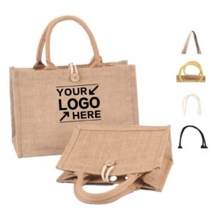 Natural Jute Shopping Bag Eco Friendly Tote
