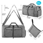 Large Waterproof Travel Duffel Bag with Shoe Compartment