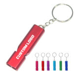 Aluminum Emergency Whistle Keychain with Ring