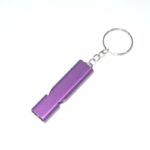Aluminum Emergency Whistle Keychain with Ring