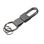 Leather Keychain with Metal Clip Hook for Keys and Bags