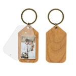 Personalized Wooden Photo Keychain with Flip Cover