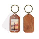 Personalized Wooden Photo Keychain with Flip Cover