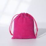 Custom Velvet Drawstring Gift Bag with Logo Printing