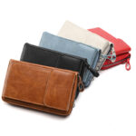 Shoulder Crossbody PU Leather Zipper Wallet for Cards Cash