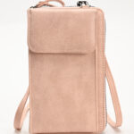 Shoulder Crossbody PU Leather Zipper Wallet for Cards Cash