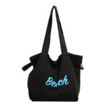 Large Shoulder Bag with Drawstring – Casual Canvas Tote