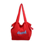 Large Shoulder Bag with Drawstring – Casual Canvas Tote