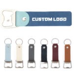 Personalized Leather Bottle Opener Keychain – Custom