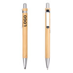 Custom Logo Bamboo Ballpoint Pen Eco Friendly