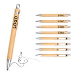 Custom Logo Bamboo Ballpoint Pen Eco Friendly