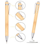 Custom Logo Bamboo Ballpoint Pen Eco Friendly