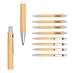 Custom Logo Bamboo Ballpoint Pen Eco Friendly