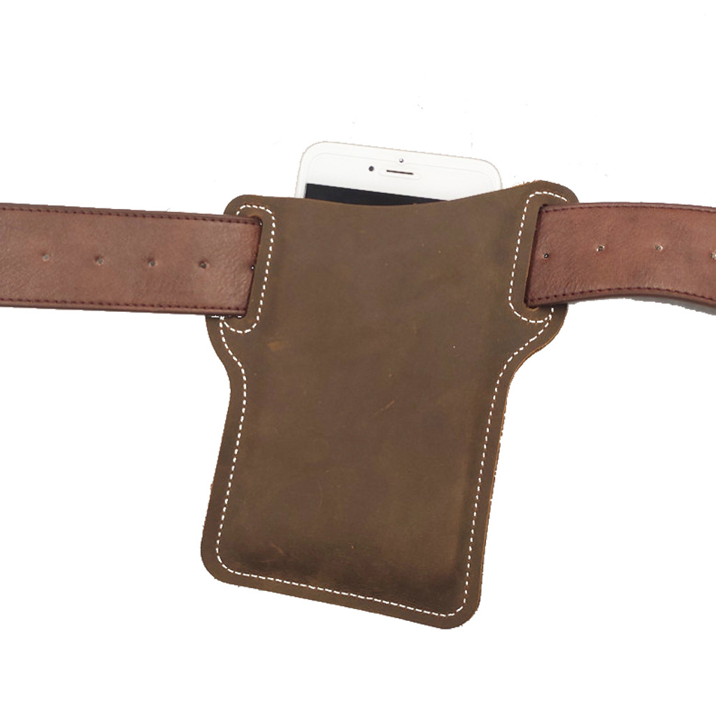 Genuine Leather Phone Holster – Handcrafted Belt Loop Case