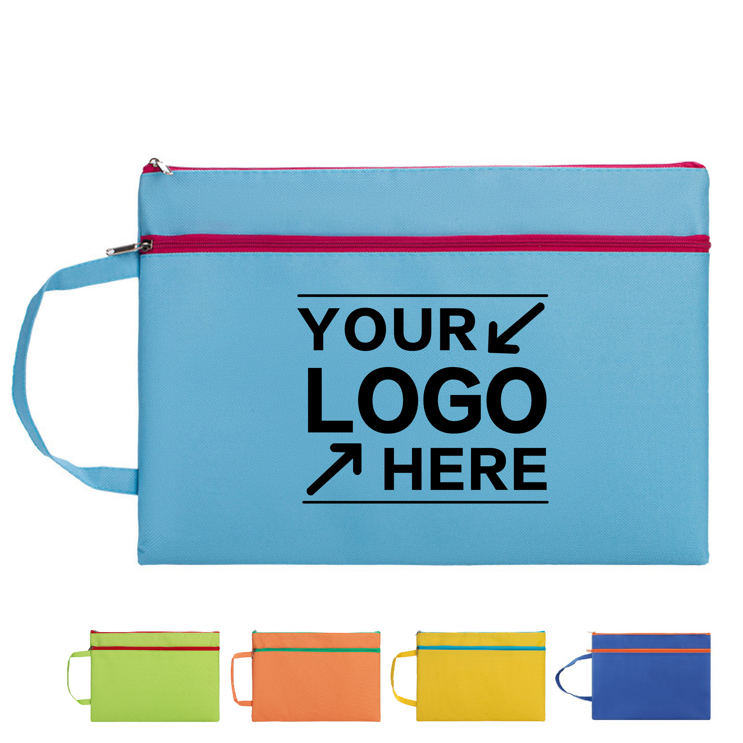 A4 Double Zipper Document Pouch – Colorful File Holder