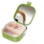 Portable Mini Travel Jewelry Organizer Box with Mirror