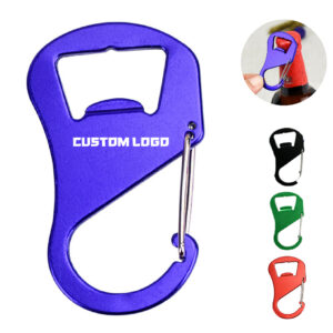 Carabiner Bottle Opener - Keychain Multi-Tool with Hook